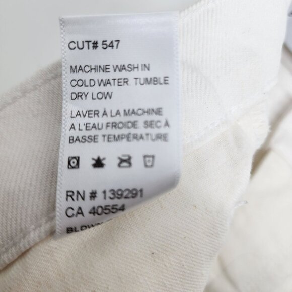 BLDWN Jeans High Rise Relaxed Powder‎ White Womens Size 28 - Picture 8 of 14